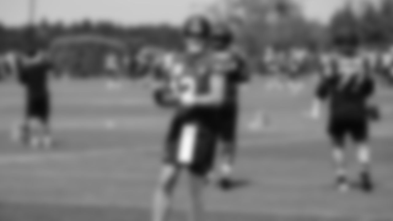 Seahawks quarterback Drew Lock (2) practiced on August 19, 2025 at the Virginia Mason Athletic Center.