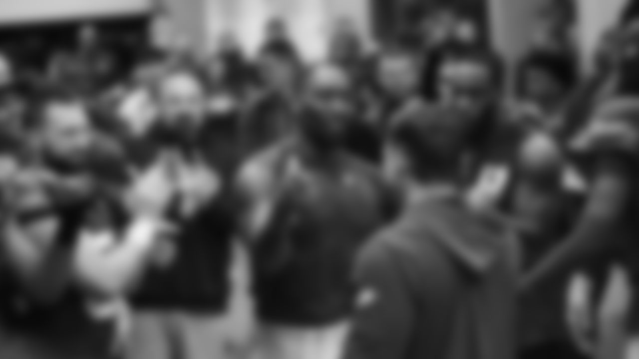 The Seahawks celebrated the 26-0 win vs. the Minnesota Vikings at Lumen Field on November 30, 2025.