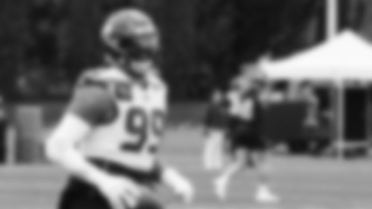 Seahawks defensive end Leonard Williams (99) practiced on Thursday, December 11, 2025 at the Virginia Mason Athletic Center.