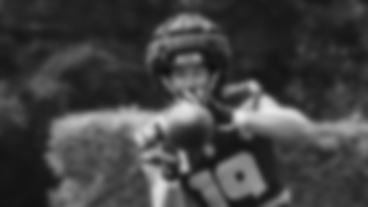 Seahawks wide receiver Jake Bobo (19) practiced on day four of training camp on July 26, 2025 at the Virginia Mason Athletic Center.