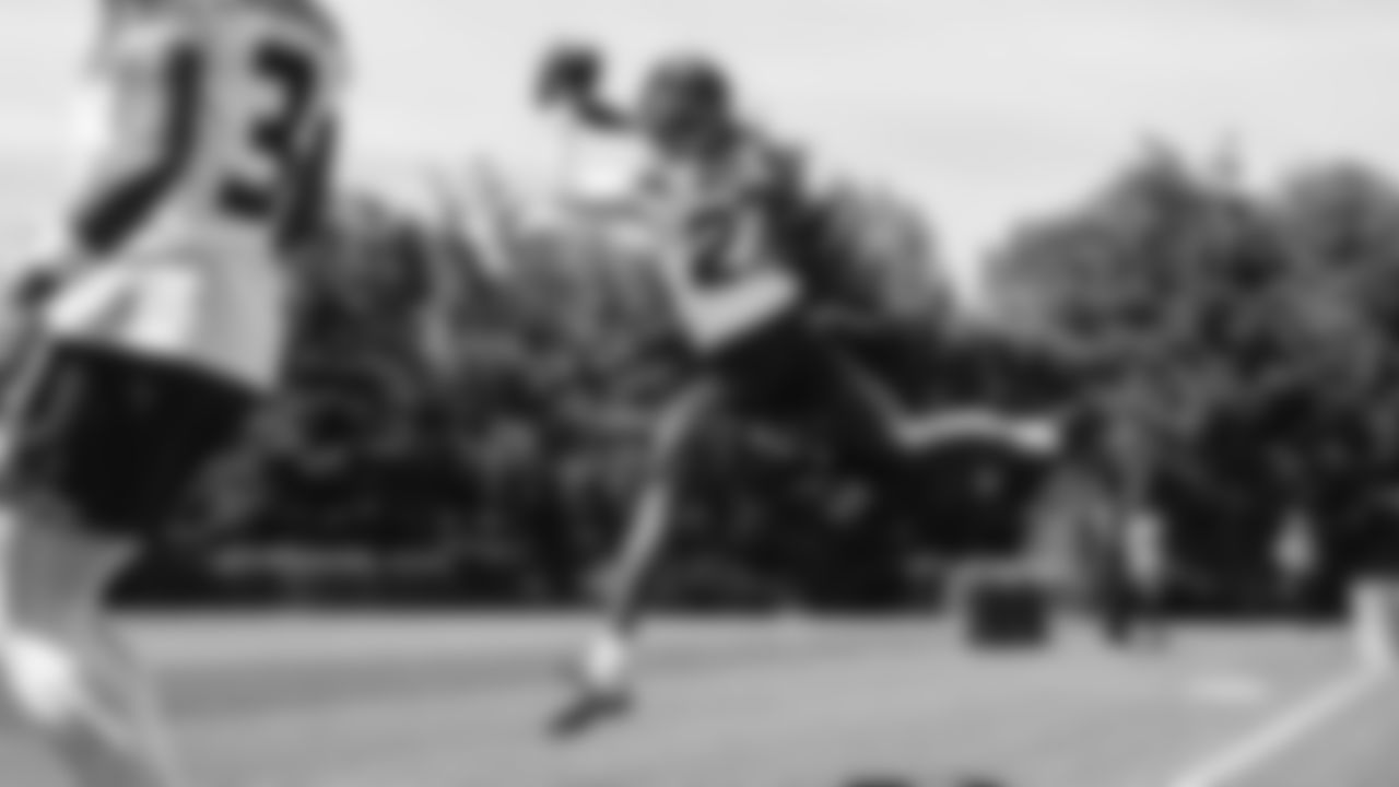 Seahawks cornerback Riq Woolen (27) participated in a workout on day one of OTAs on Tuesday, May 27, 2025 at the Virginia Mason Athletic Center.