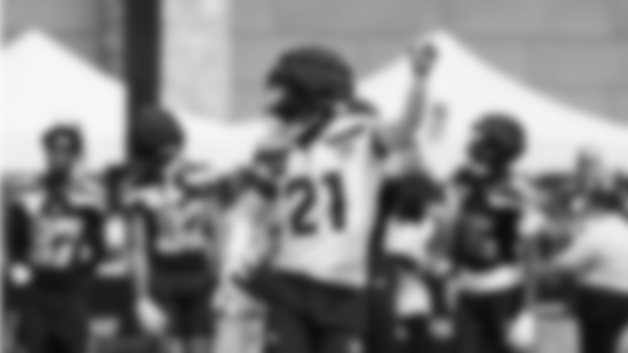 Seahawks cornerback Devon Witherspoon (21) practiced on August 1, 2025 at the Virginia Mason Athletic Center.