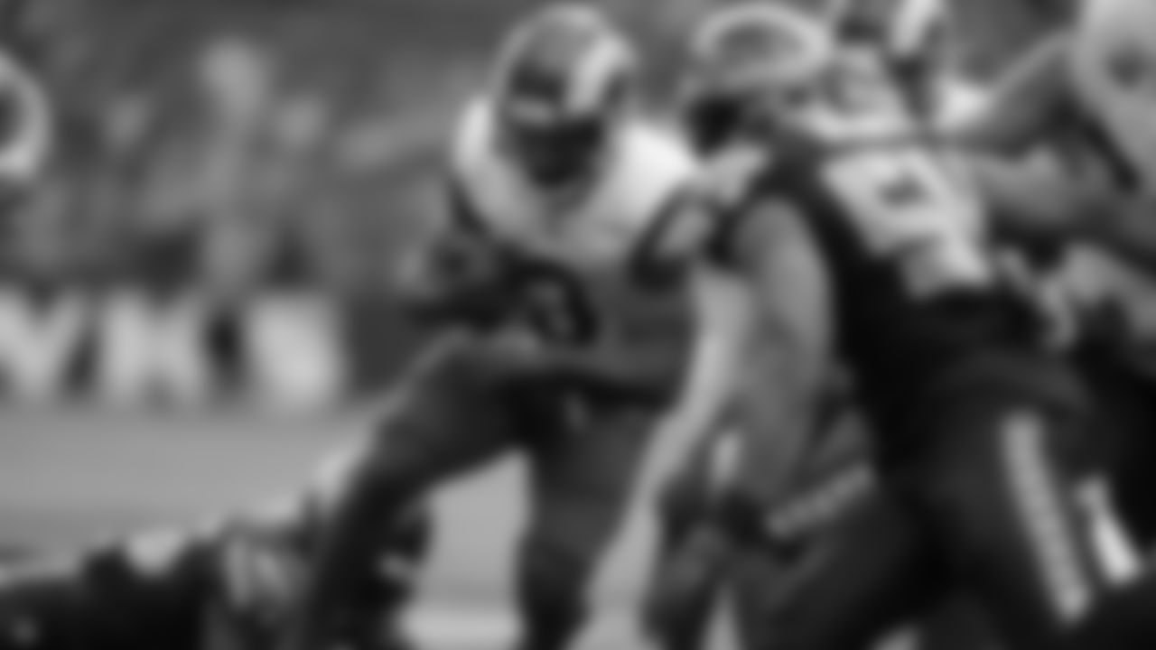 Los Angeles Rams running back Cam Akers (3) runs with the ball during an NFL football game against the Seattle Seahawks, Sunday, Sept. 10, 2023 in Seattle. The Rams won 30-13. (AP Photo/Ben VanHouten)