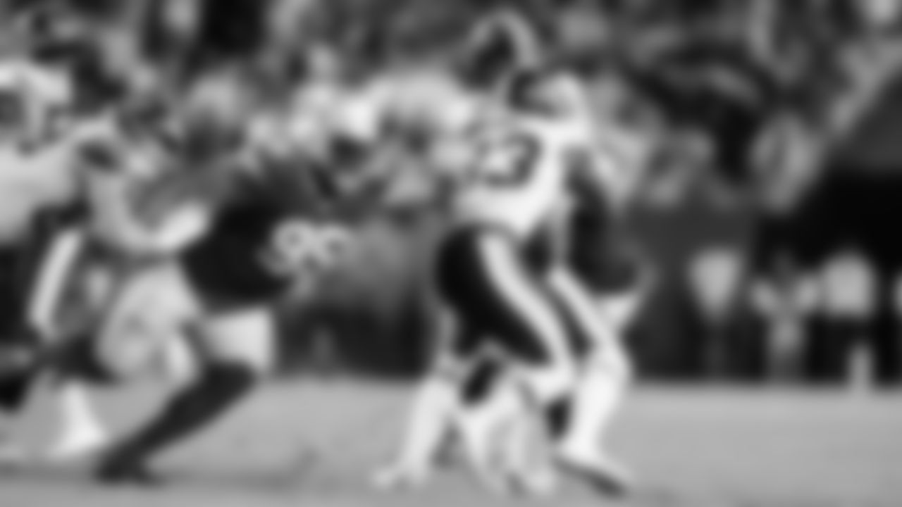 Seattle's Brandon Pili knocks the ball loose on a kickoff return forcing a turnover.