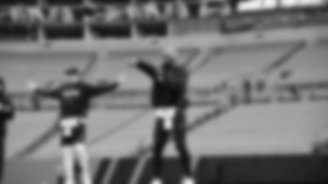 Seahawks quarterback Jalen Milroe (6) warms up at Bank of America Stadium for the Week 17 matchup vs. Panthers on December 28, 2025.