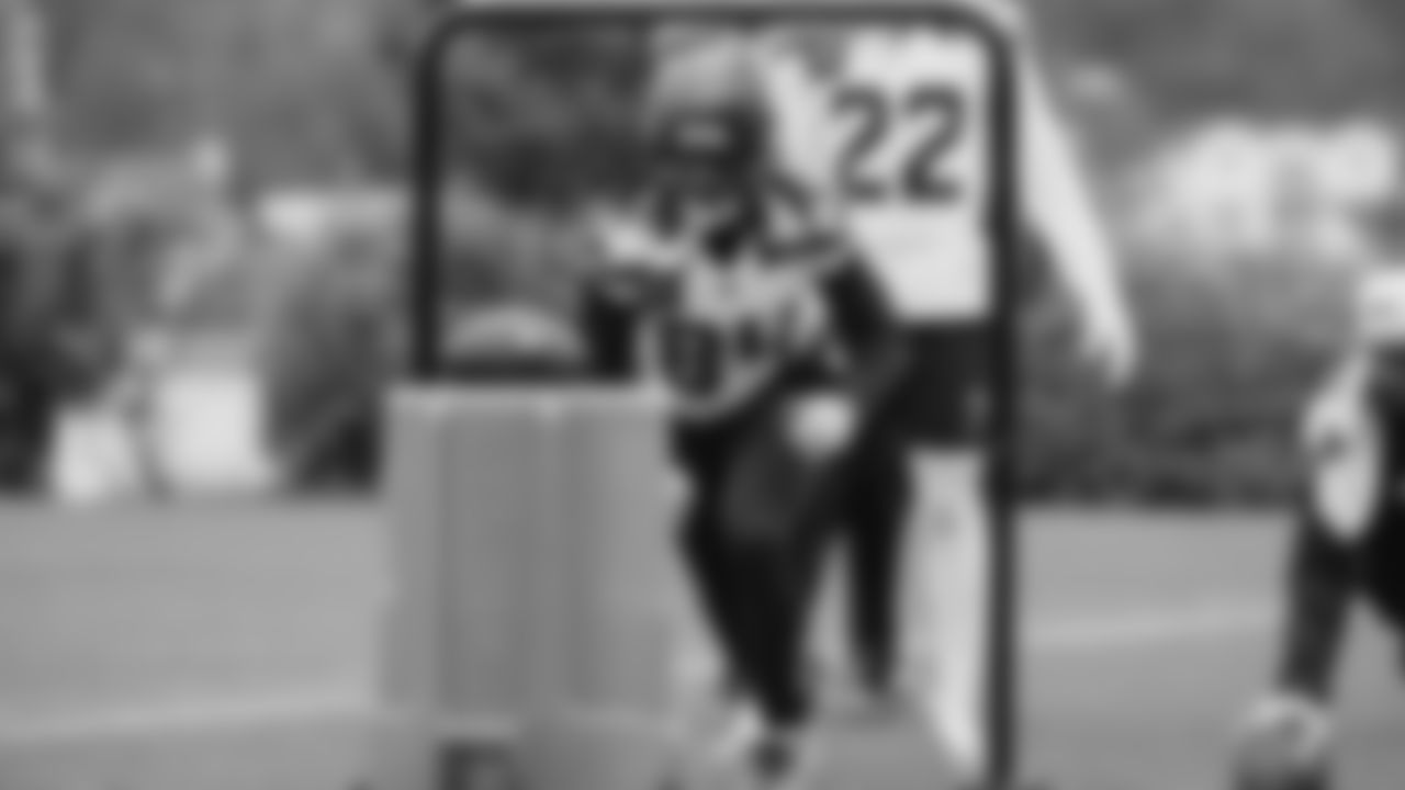 Seahawks wide receiver Courtney Jackson (84) practiced on Thursday, December 4, 2025 at the Virginia Mason Athletic Center.