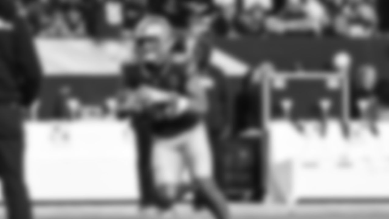 Seahawks wide receiver Cody White (82) warms up at Northwest Stadium for the Sunday Night Football matchup at the Washington Commanders in Week 9.