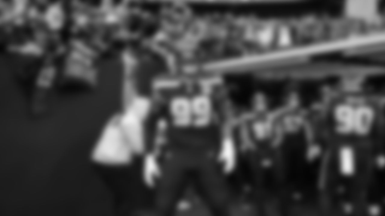 Seahawks defensive tackle Leonard Williams (99) vs. the Los Angeles Rams in the NFC Championship.