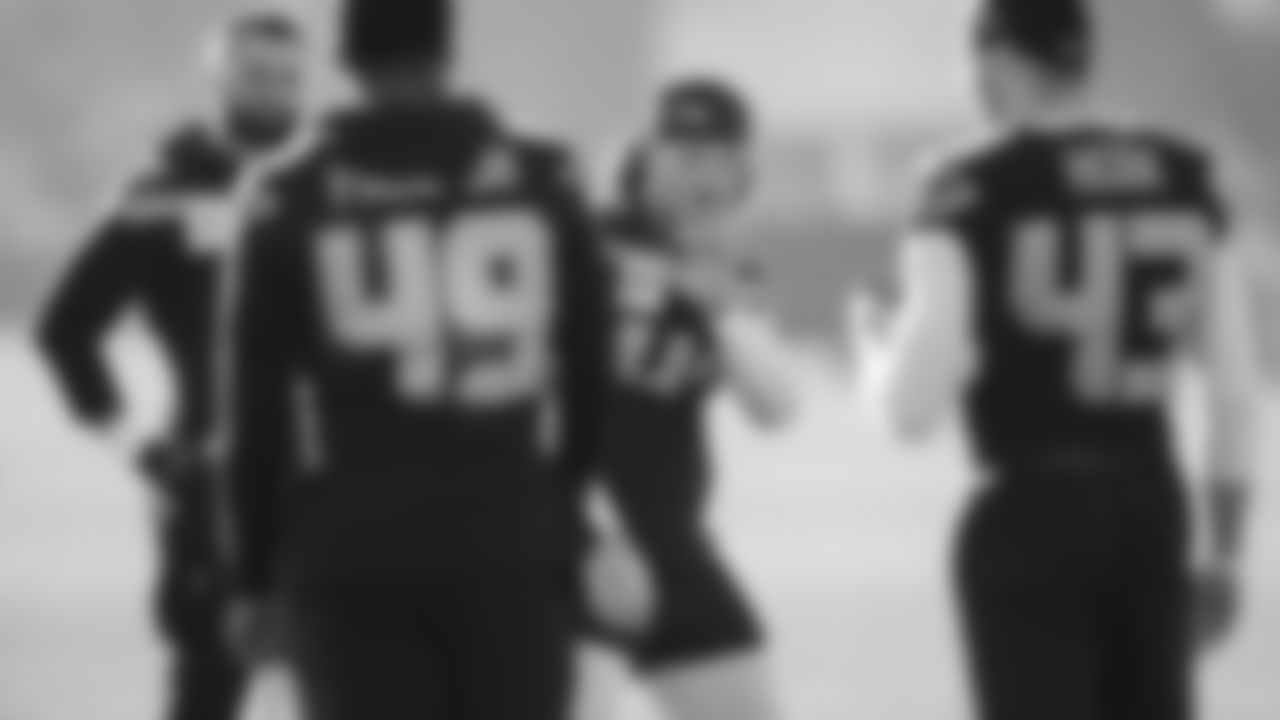 Seahawks linebacker Drake Thomas (42) practiced on Wednesday, December 31, 2025 at the Virginia Mason Athletic Center.