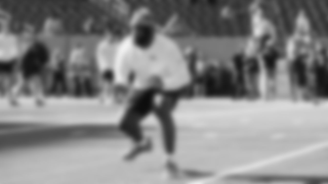 Seahawks tackle Josh Jones (74) hit the field at Nissan Stadium for the Week 12 matchup vs. the Titans in Nashville, Tennessee.