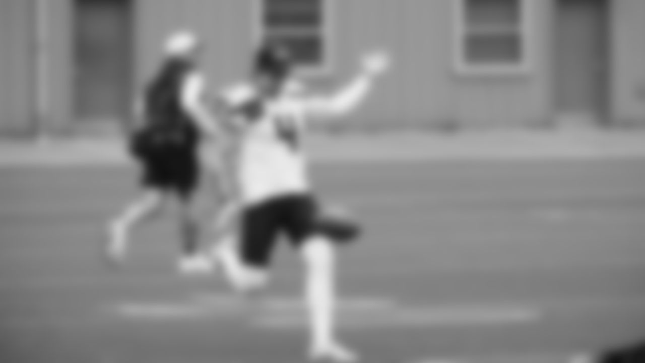 Seahawks punter Michael Dickson (4) practiced on August 4, 2025 at the Virginia Mason Athletic Center.