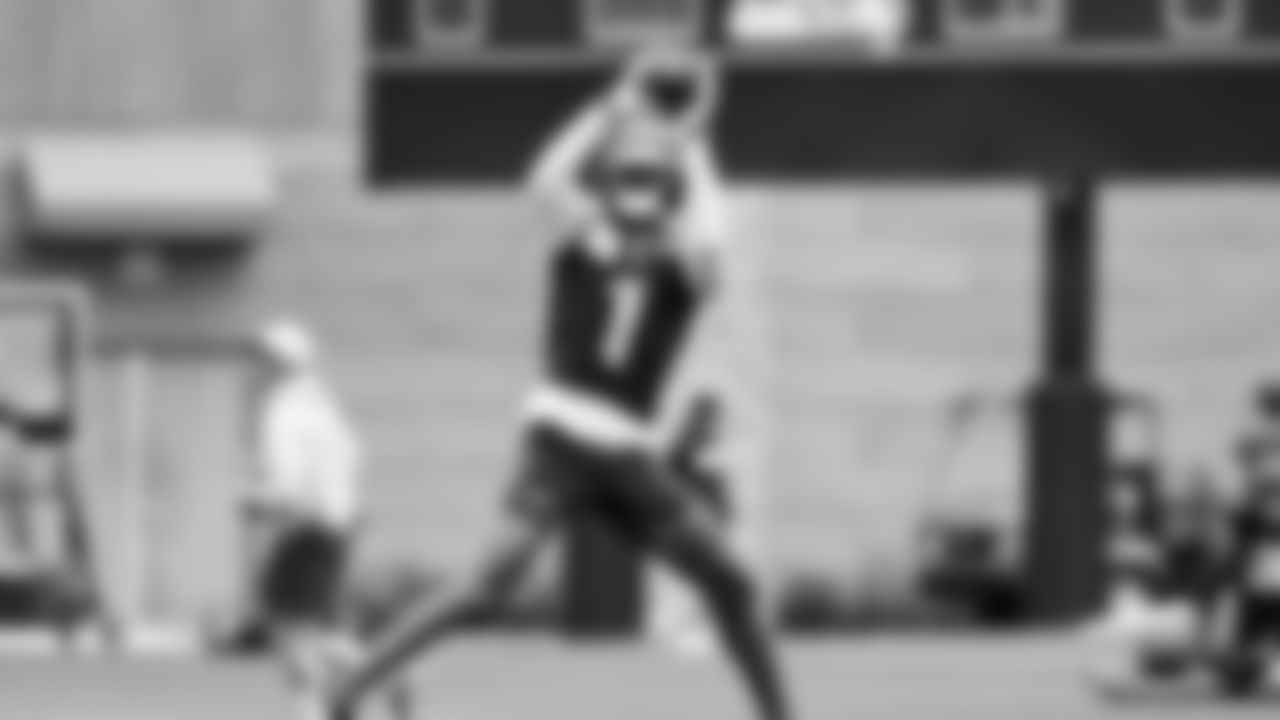Seahawks wide receiver Marquez Valdes-Scantling (1) participated in a workout on day five of OTAs on Wednesday, June 4, 2025 at the Virginia Mason Athletic Center.