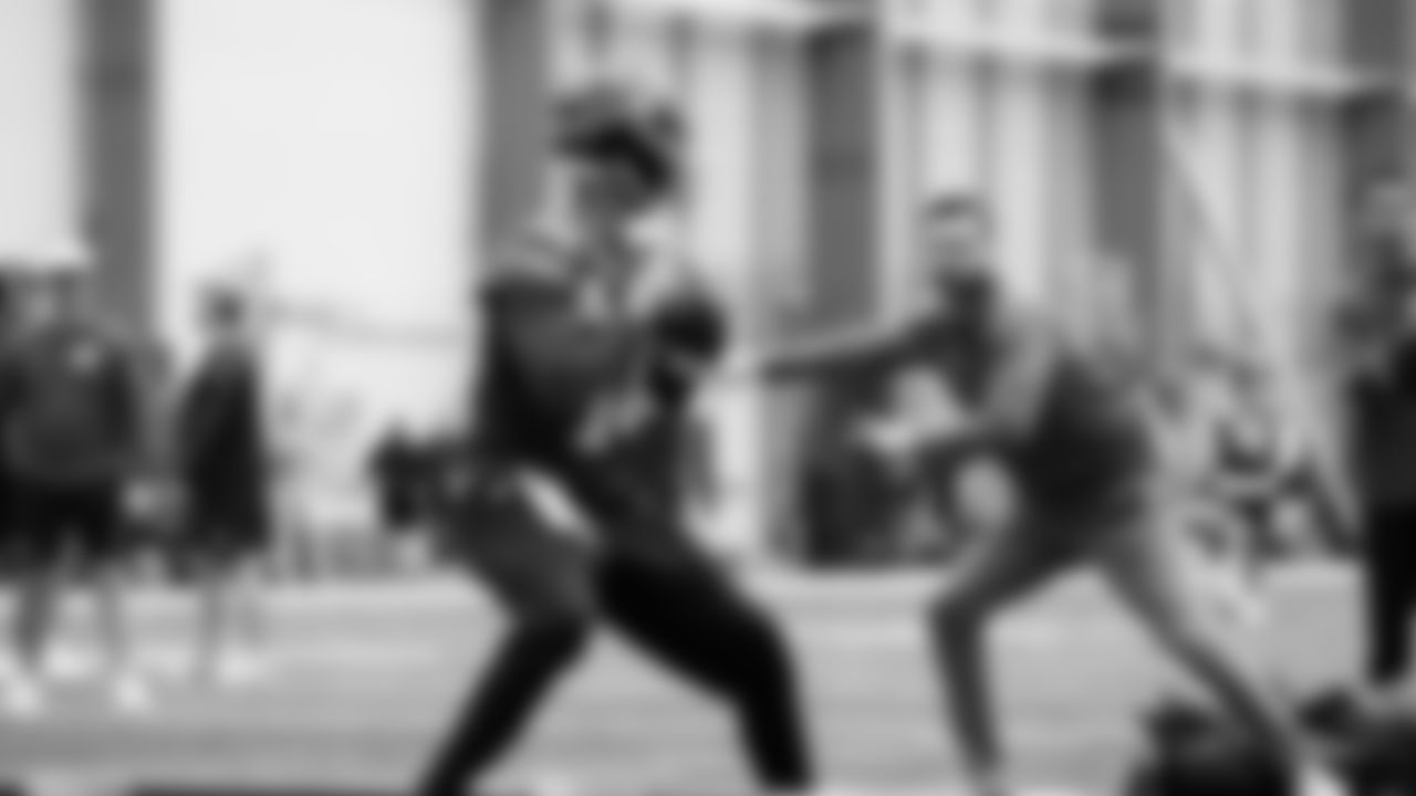 Seahawks quarterback Sam Darnold (14) practiced on Wednesday, December 10, 2025 at the Virginia Mason Athletic Center.