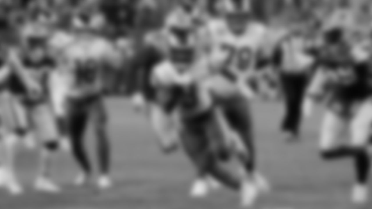 Los Angeles Rams running back Cam Akers (3) during an NFL football game between the Green Bay Packers and the Los Angeles Rams in an NFL football game Monday, Dec. 19, 2022, in Green Bay, Wis. (AP Photo/Mike Roemer)