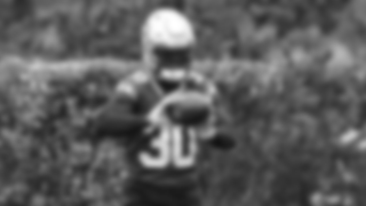 Seahawks running back Cam Akers (30) practiced on Wednesday, November 26, 2025 at the Virginia Mason Athletic Center.