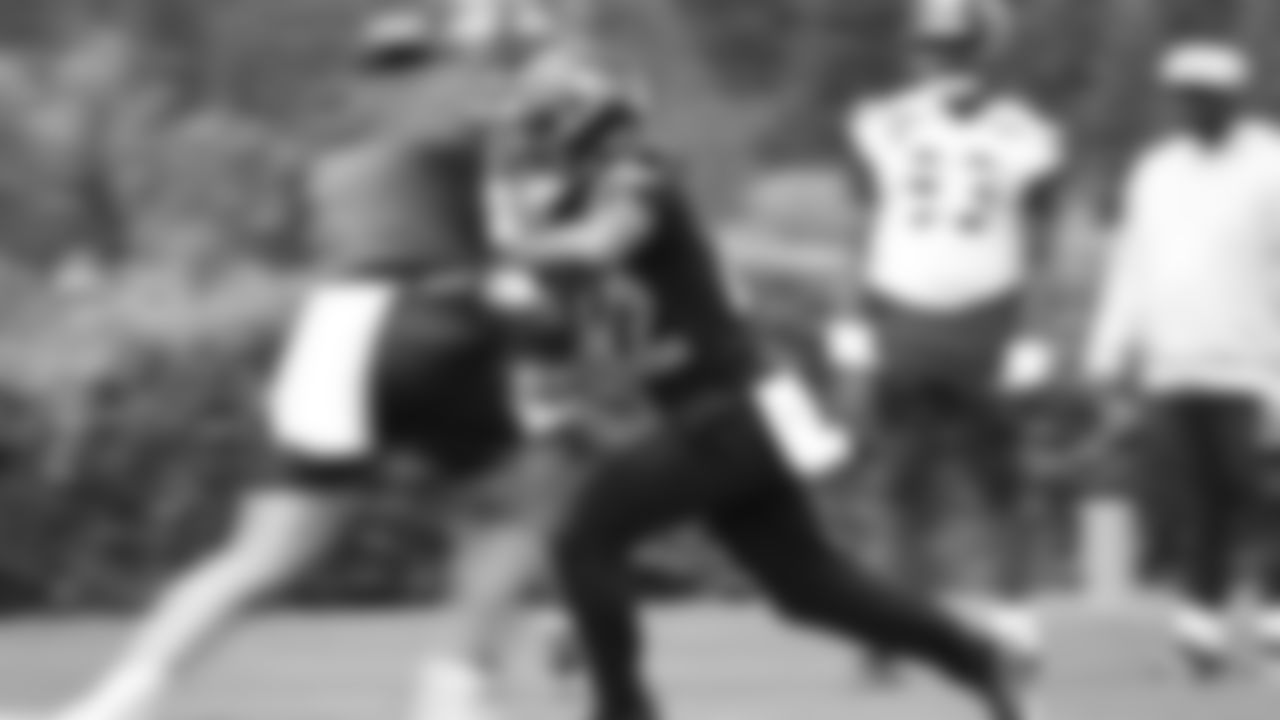 Seahawks running back Damien Martinez (22) participated in a workout on day two of OTAs on Thursday, May 29, 2025 at the Virginia Mason Athletic Center.