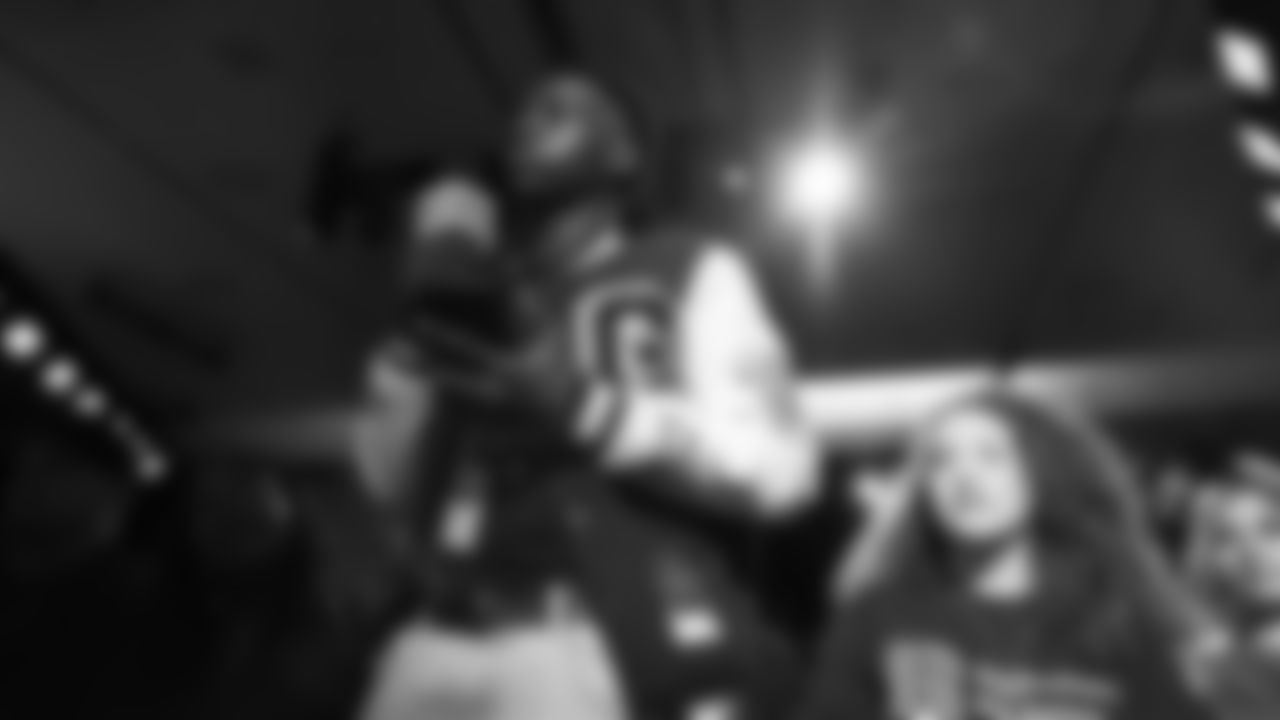 Gen Youth's Jevon asks a question at the Apple Music Halftime Show press conference ahead of the Super Bowl 60 football game on Thursday, February 5, 2026 in San Francisco. (Logan Bowles/NFL)