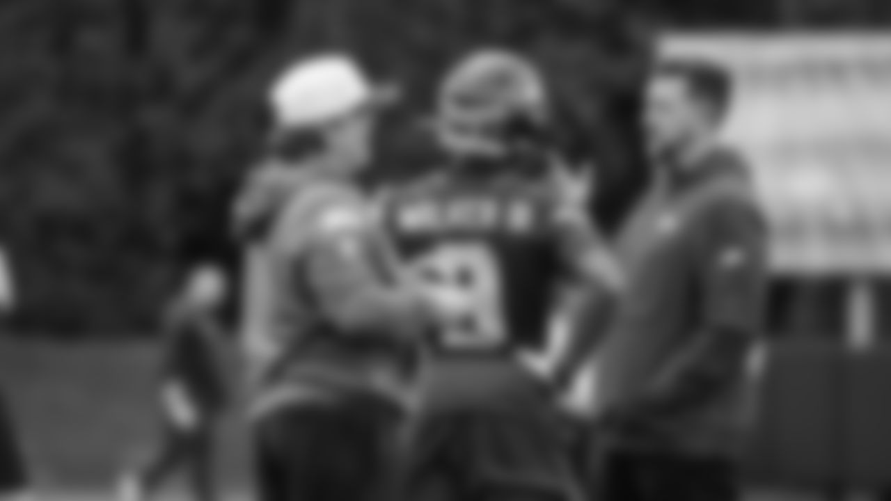 Seahawks running back Kenneth Walker III (9) practiced on Thursday, January 15, 2026 at the Virginia Mason Athletic Center.