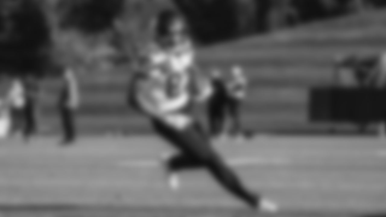 Seahawks wide receiver Brenden Rice (87) practiced on Wednesday, November 19 at the Virginia Mason Athletic Center.