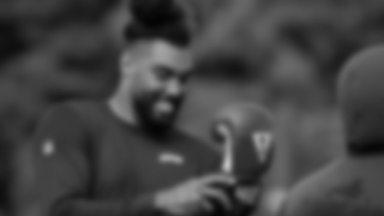 Seahawks defensive end Leonard Williams (99) participated in a workout on May 22, 2025 at the Virginia Mason Athletic Center.