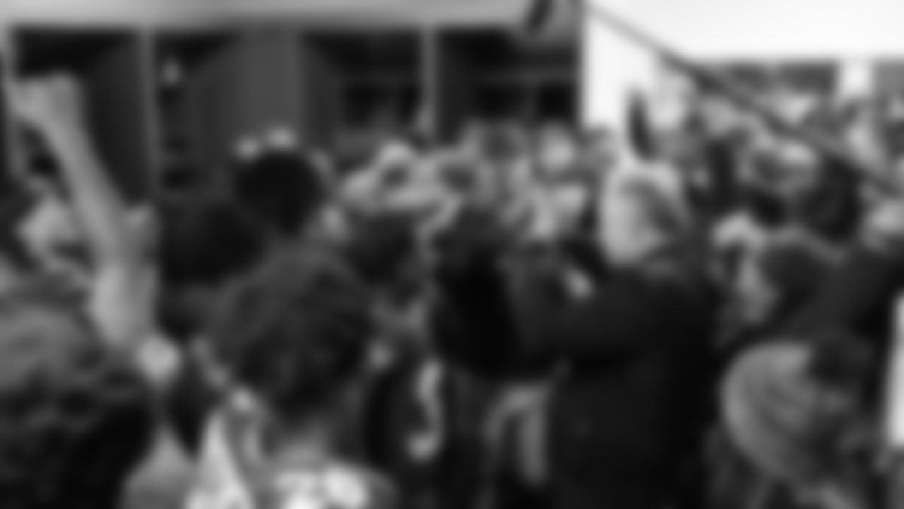 The Seahawks celebrated the victory over the Washington Commanders on Sunday Night Football at Northwest Stadium.