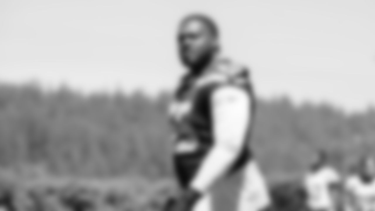 Seahawks tackle Michael Jerrell (65) participated in a workout on day three of OTAs on Friday, May 30, 2025 at the Virginia Mason Athletic Center.