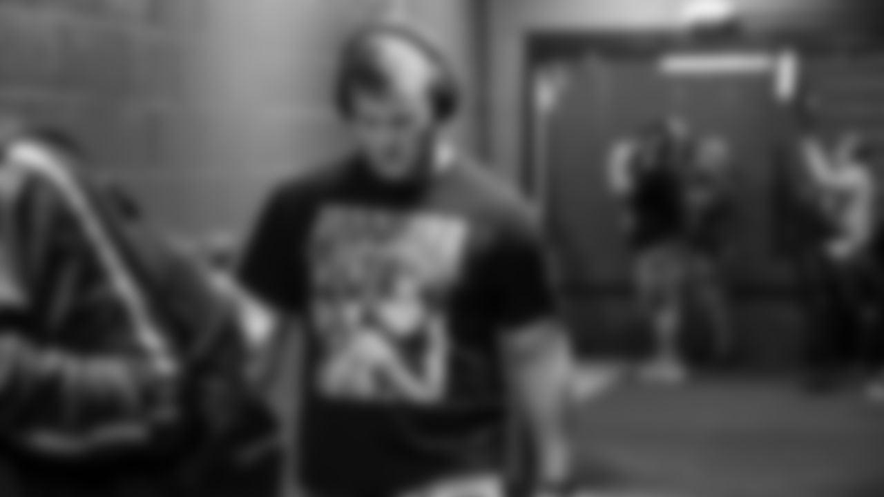 Seahawks offensive lineman Mason Richman (78) arrived at Northwest Stadium for the Sunday Night Football matchup at the Washington Commanders in Week 9.