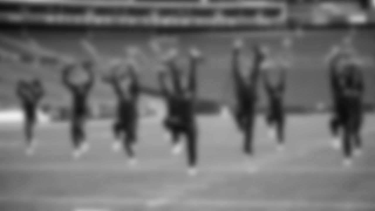 A backstage look of the dancers preparing for the Week 10 matchup against the Cardinals on November 9, 2025