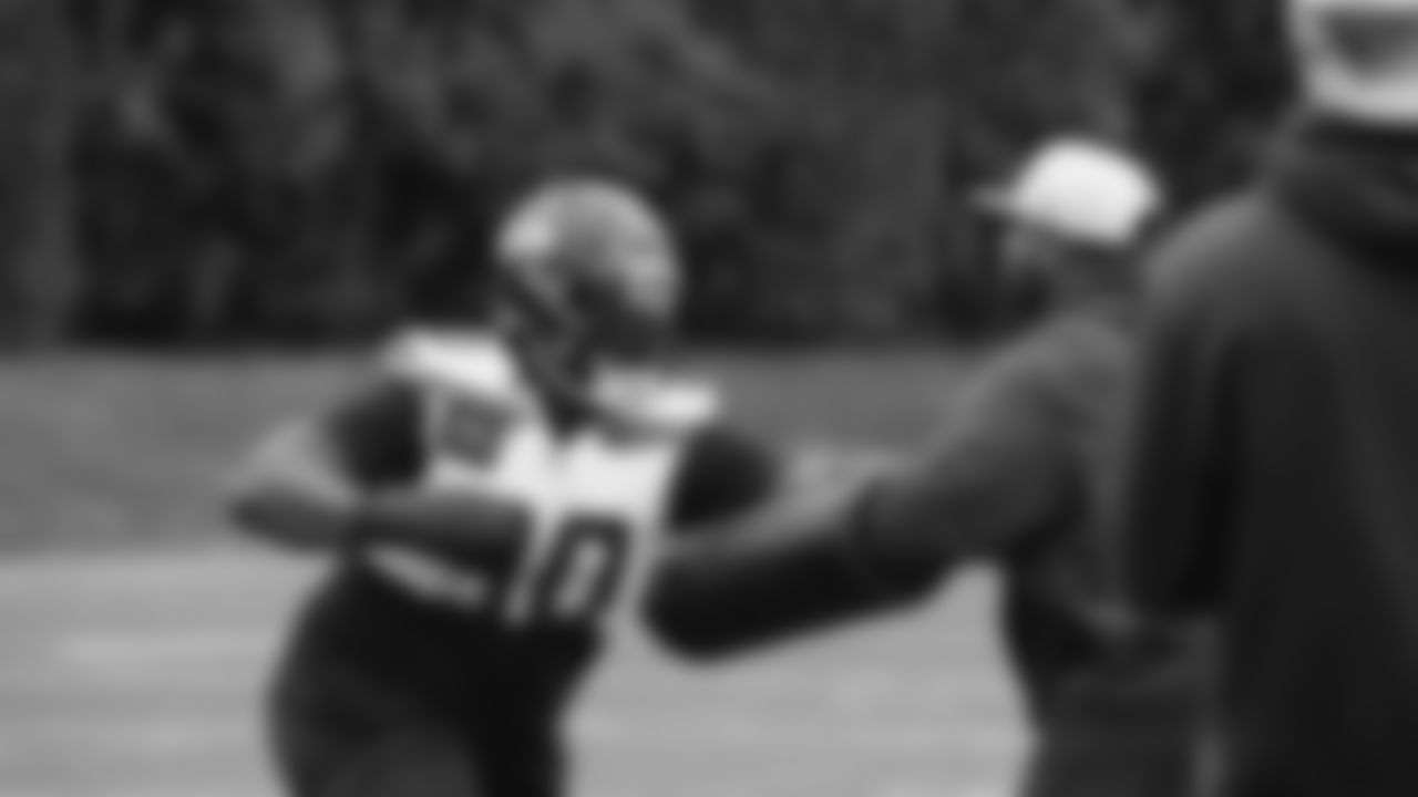 Seahawks defensive tackle Jarran Reed (90) practiced on Thursday, December 11, 2025 at the Virginia Mason Athletic Center.