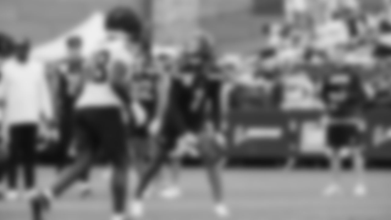 Seahawks wide receiver Marquez Valdes-Scantling (1) practiced on day three of training camp on July 25, 2025 at the Virginia Mason Athletic Center.