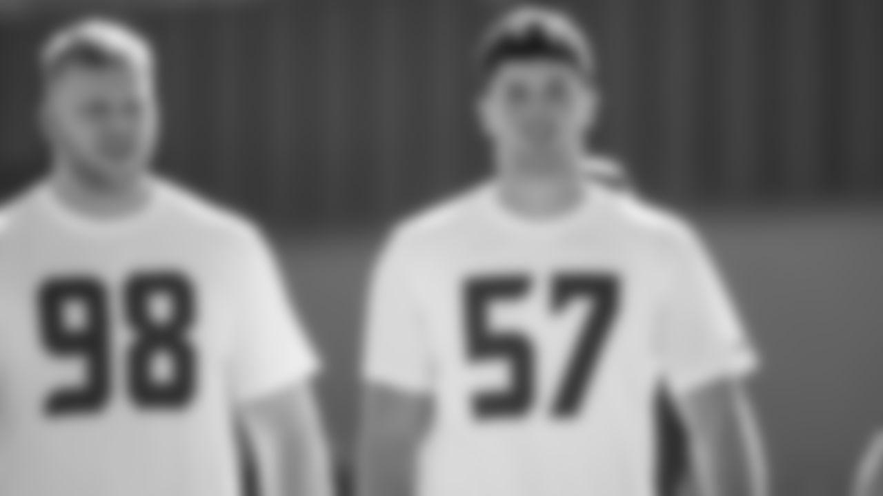 Seahawks linebacker Connor O'Toole (57) practiced on Wednesday, February 4, 2026 in San Jose, California.