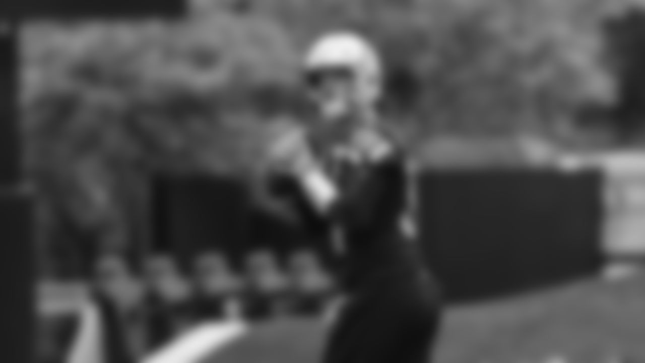 Seahawks quarterback Sam Darnold (14) practiced on Thursday, October 30, 2025 at the Virginia Mason Athletic Center.