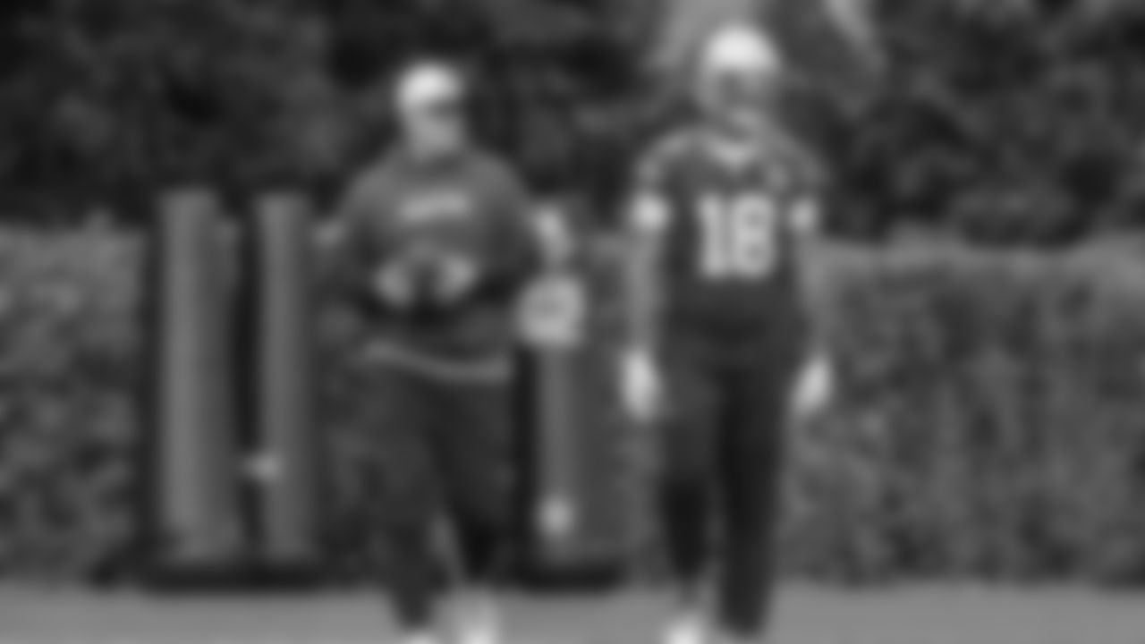 Seahawks tight end Elijah Arroyo (18) practiced on Friday, October 31, 2025 at the Virginia Mason Athletic Center.