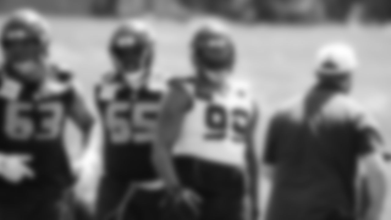 Seahawks defensive end Leonard Williams (99) participated in a workout on day four of OTAs on Monday, June 2, 2025 at the Virginia Mason Athletic Center.