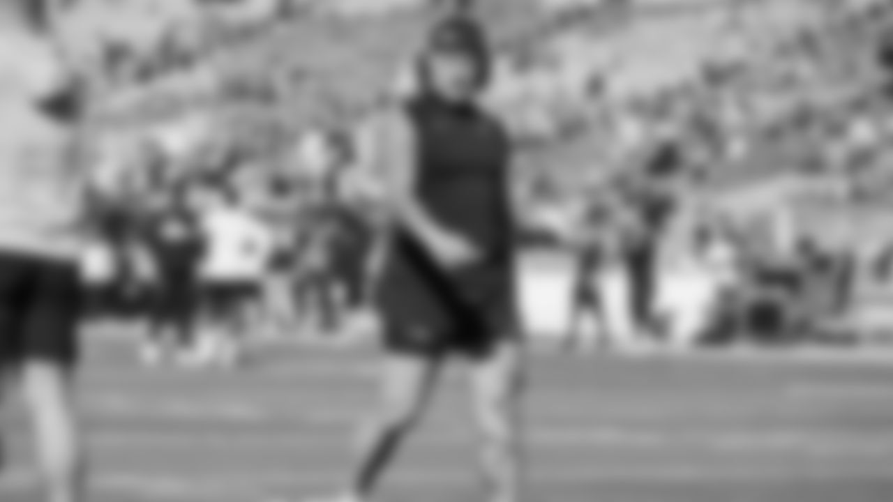 The Seahawks warm up ahead of Super Bowl LX vs. the Patriots at Levi's Stadium on Sunday, February 8, 2026.