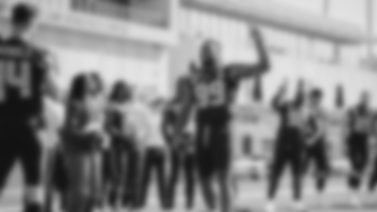 Seahawks defensive end Leonard Williams (99) during the Super Bowl LX team photo on February 7, 2026.