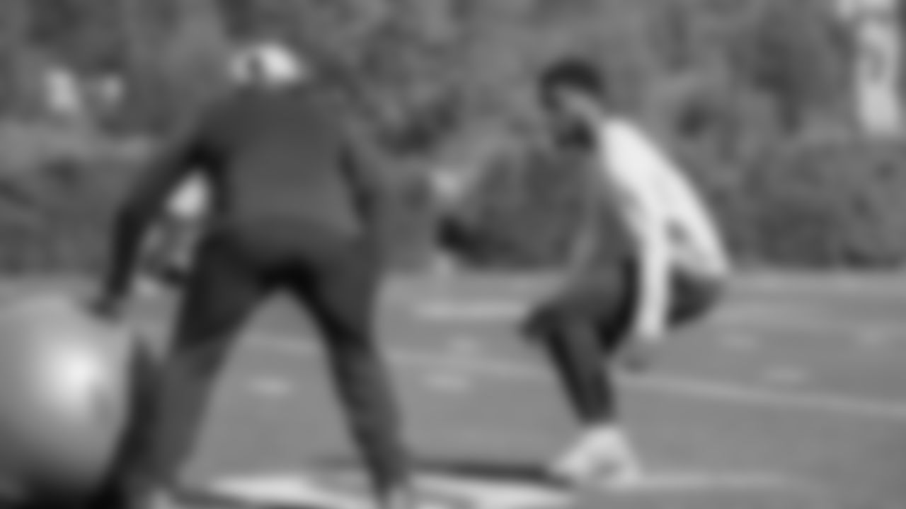Seahawks cornerback Devon Witherspoon (21) participated in a workout on May 6, 2025 at the Virginia Mason Athletic Center.