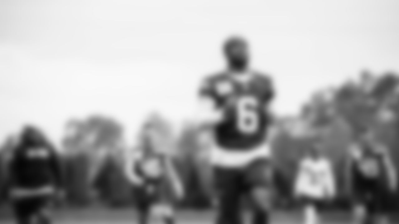 Quarterback Jalen Milroe (6) practiced on day two of rookie minicamp on May 3, 2025 at the Virginia Mason Athletic Center.