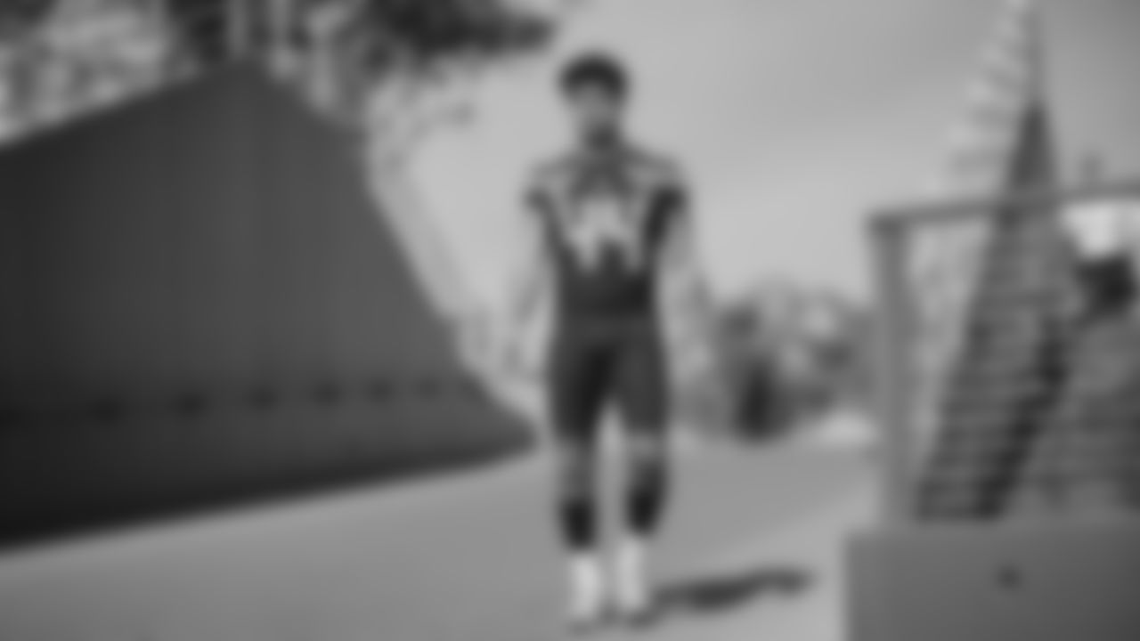 Seahawks linebacker Chazz Surratt (44) during the Super Bowl LX team photo on February 7, 2026.