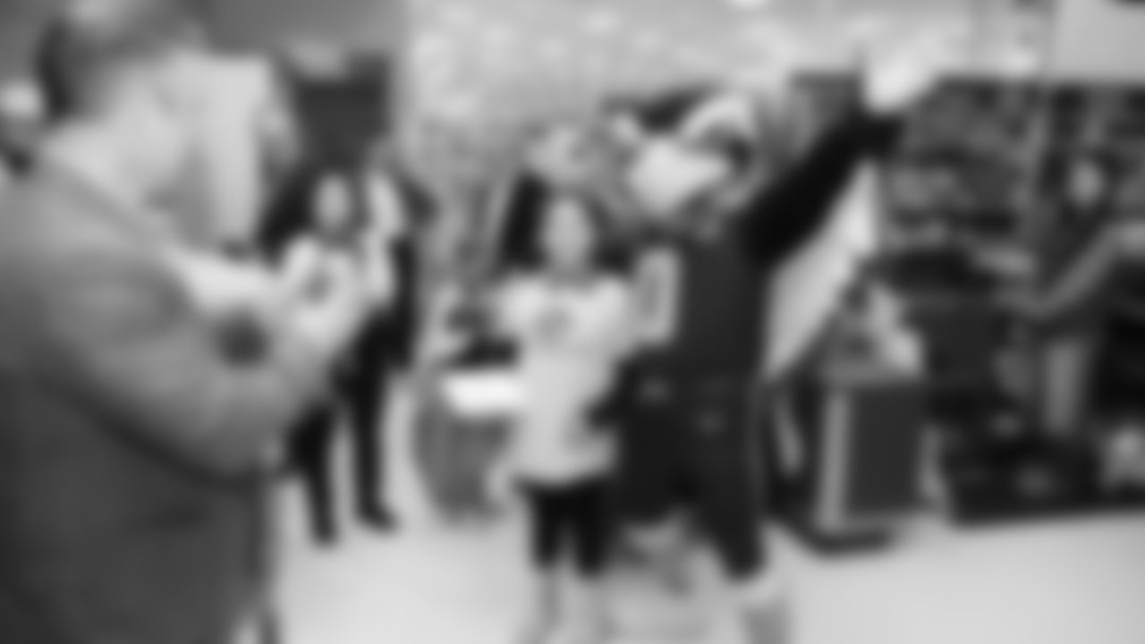 Seahawks offensive lineman Josh Jones was joined by fellow offensive linemen as they hosted a holiday shopping spree for kids from the Boys & Girls Club on December 9, 2025.