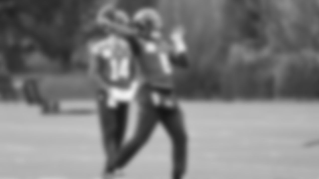 Seahawks quarterback Jalen Milroe (6) practiced on Wednesday, December 24, 2025 at the Virginia Mason Athletic Center.