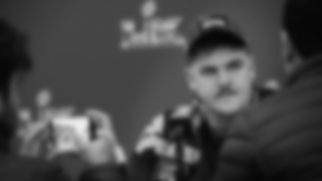 Seahawks guard Grey Zabel (76) at day three of press conference media availability on February 5, 2026.