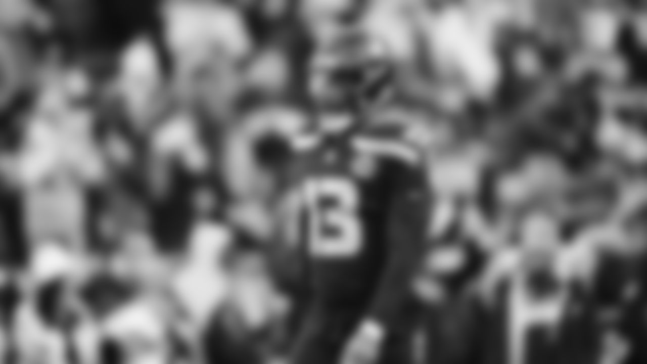 Seahawks linebacker Ernest Jones IV (13) warms up at Lumen Field for the NFC Championship game vs. the Los Angeles Rams on Sunday, January 25, 2026.