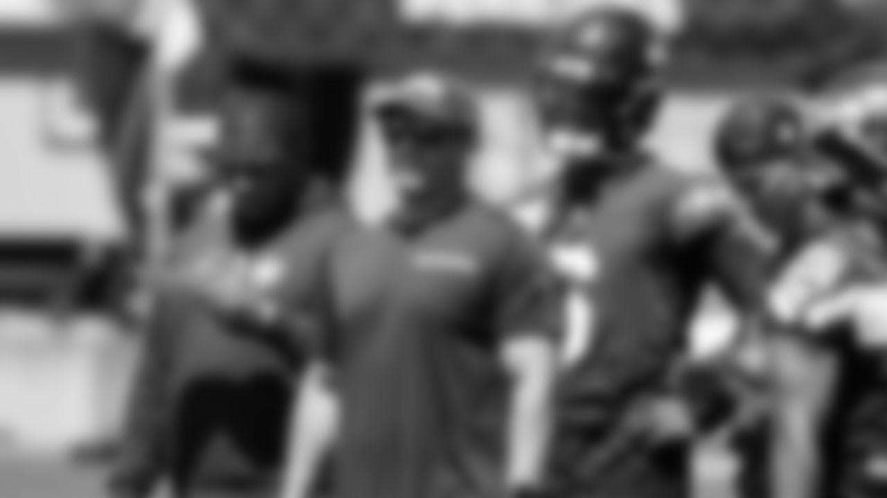 Seahawks head coach Mike Macdonald on day one of OTAs on Tuesday, May 27, 2025 at the Virginia Mason Athletic Center.