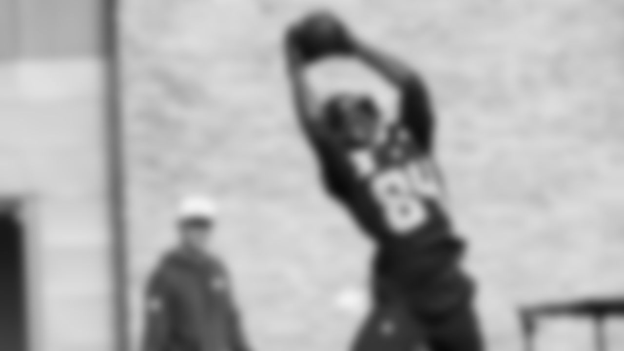Seahawks wide receiver Courtney Jackson (84) practiced on Friday, October 17, 2025 at the Virginia Mason Athletic Center.