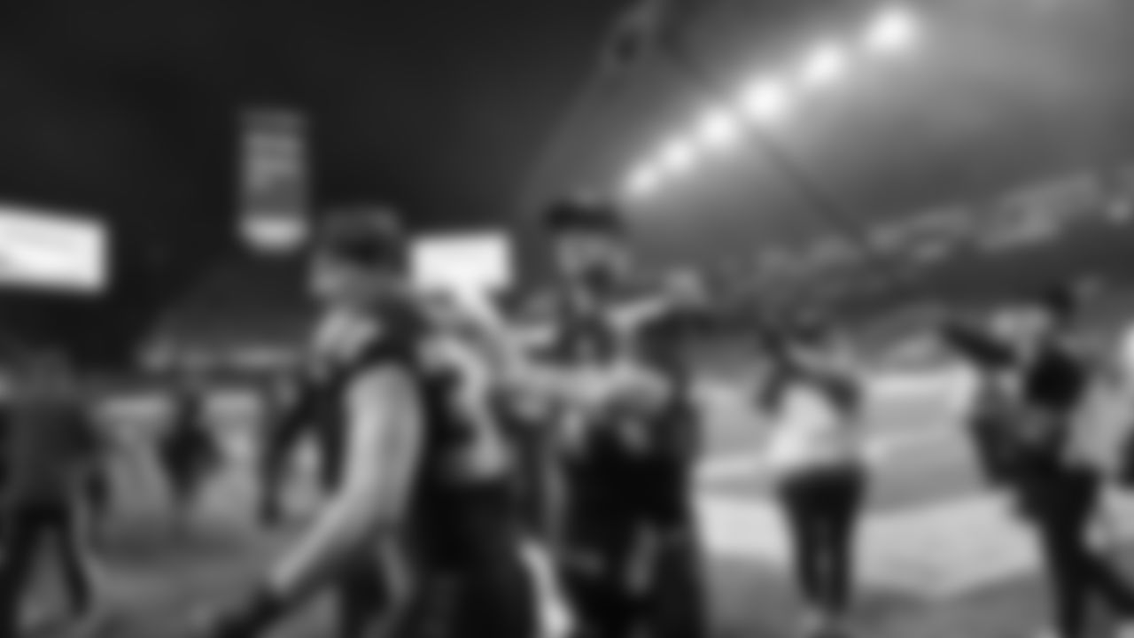 The Seahawks celebrated the 27-19 win over the Houston Texans on Monday Night Football at Lumen Field.
