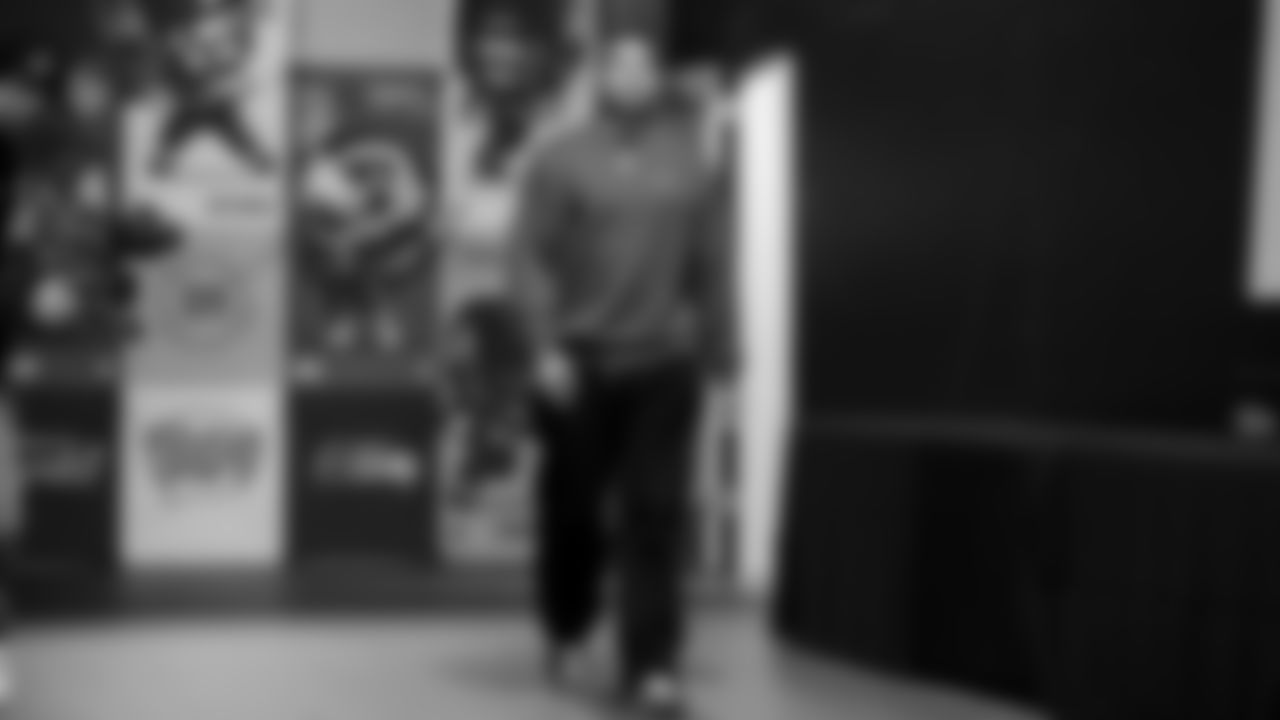 Seahawks running back Zach Charbonnet (26) arrives at Lumen Field for the Week 10 matchup vs. the Arizona Cardinals.