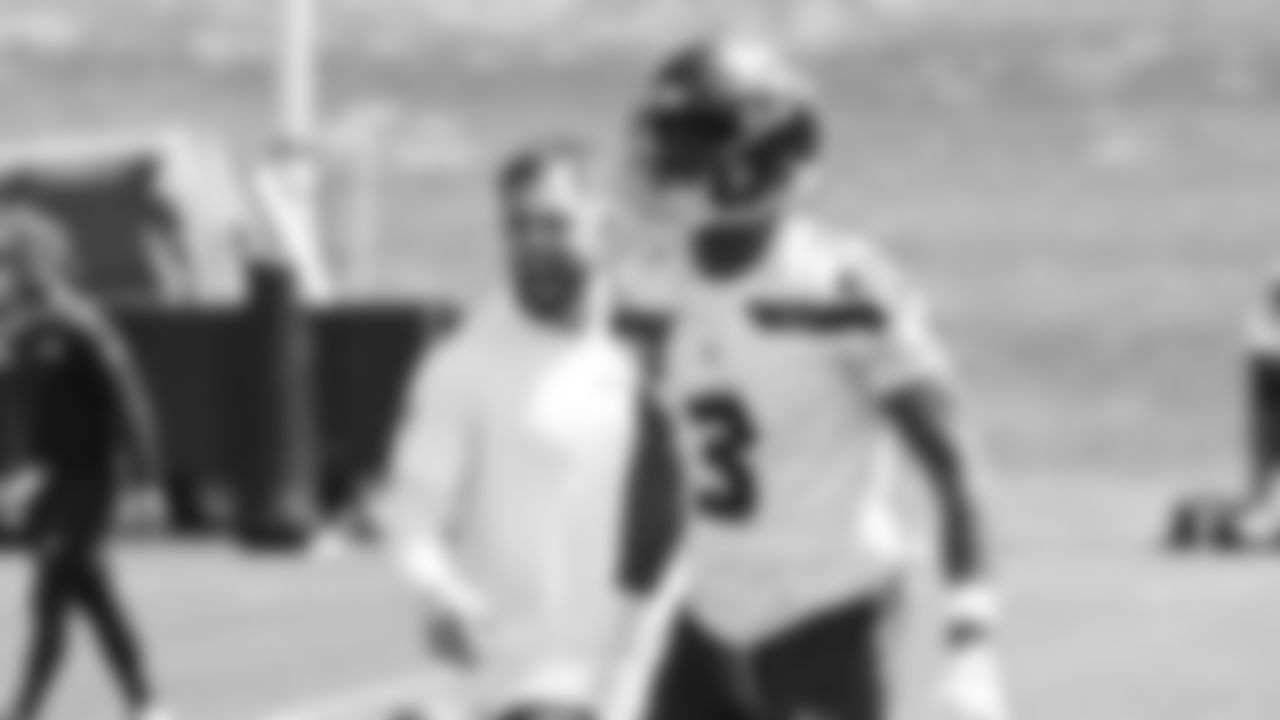 Seahawks safety Nick Emmanwori (3) participated in a workout on day one of OTAs on Tuesday, May 27, 2025 at the Virginia Mason Athletic Center.