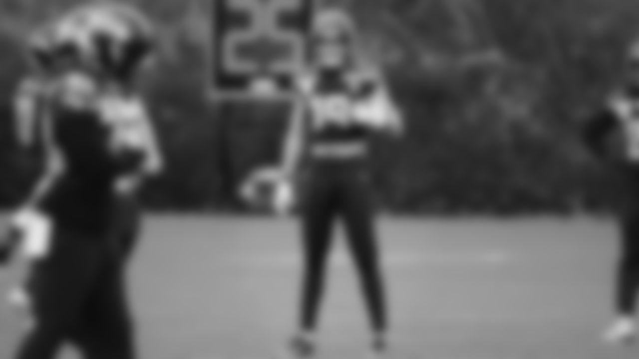 Seahawks wide receiver Jake Bobo (19) practiced on Thursday, January 8, 2026 at the Virginia Mason Athletic Center.