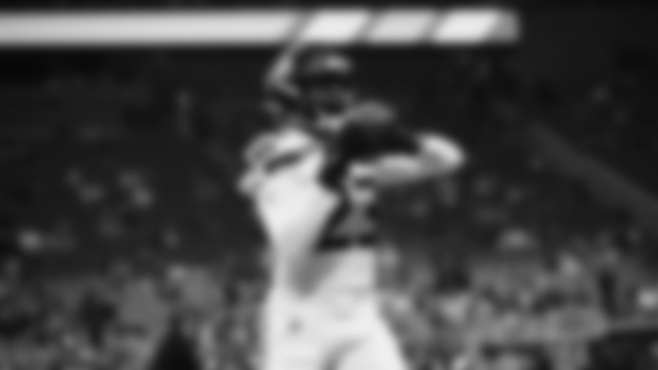 Seahawks safety D'Anthony Bell (23) warms up at Mercedes-Benz Stadium for the Week 14 matchup vs. the Atlanta Falcons.